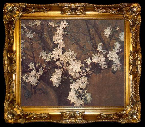 framed  John Russell Almond tree in blossom, ta009-2